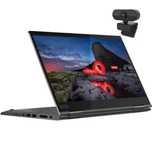 lenovo thinkpad x1 yoga gen 5 14″ fhd 2-in-1 touchscreen business laptop, intel quad-core i5 10210u, 16gb ram, 2tb pcie ssd, wifi 6, fingerprint reader, backlit kb, windows 10 pro, external webcam