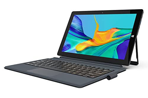 AWOW Windows 10 Tablet 10.1inch with Keyboard, Detachable 2 in 1 Laptop Touch Screen, Intel Celeron N4120, 8GB RAM 128GB ROM, 2.4G+5G WiFi, Bluetooth, HDMI, Dual Camera