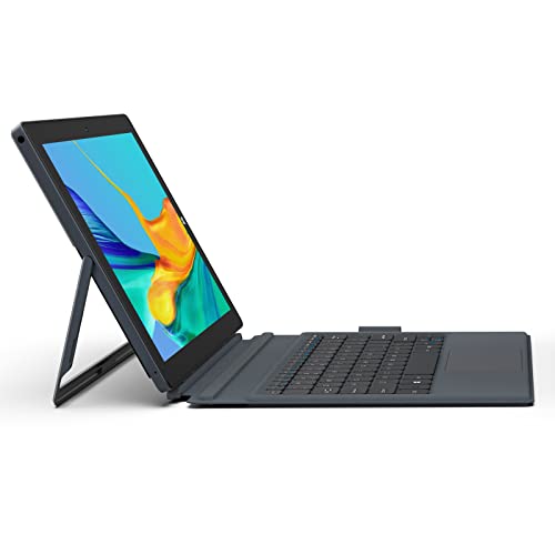 AWOW Windows 10 Tablet 10.1inch with Keyboard, Detachable 2 in 1 Laptop Touch Screen, Intel Celeron N4120, 8GB RAM 128GB ROM, 2.4G+5G WiFi, Bluetooth, HDMI, Dual Camera
