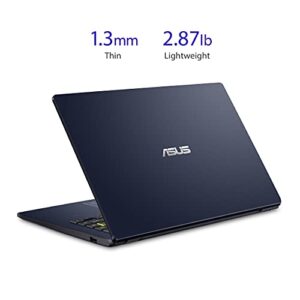 ASUS L410 MA-DB04 Ultra Thin Laptop, 14” FHD Display, Intel Celeron N4020 Processor, 4GB RAM, 128GB Storage, NumberPad, Windows 10 Home in S Mode, Star Black