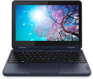 lenovo 2023 newest 300w gen 3 2-in-1 laptop, 11.6 inch hd touchscreen display, amd 3015e dual core processor, 4gb ram, 64gb emmc, amd radeon graphics, wifi, windows 10 pro, bundle with jawfoal