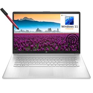 hp [windows 11 pro] 2022 newest 17 business laptop, intel quad-core i7-1165g7, 17.3″ hd+ touchscreen, 32gb ddr4 ram, 1tb pcie ssd, wifi 6, bluetooth 5.0, type-c, backlit kb, broag 64gb flash stylus