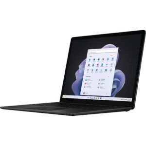 microsoft surface laptop 5 13.5″ touchscreen notebook – 2256 x 1504 – intel core i5 12th gen i5-1245u – intel evo platform – 8 gb total ram – 256 gb ssd – matte black – intel chip – windows 11 pr
