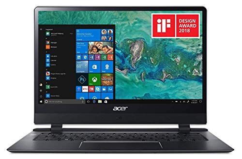 Acer Swift 7 SF714-51T-M9H0 Ultra-Thin 8.98mm Laptop, 14" Full HD Touch, 7th Gen Intel Core i7-7Y75, 8GB LPDDR3, 256GB PCIe NVMe SSD, 4G LTE, Windows 10