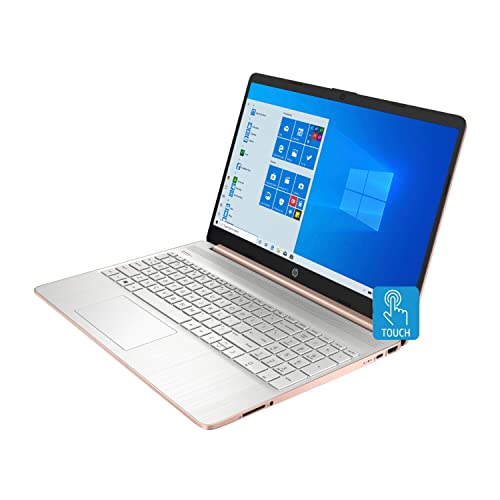 HP 15-ef2001ds 15.6" HD Touchscreen Laptop AMD Ryzen 3 5300U 2.6GHz 8GB RAM 512GB SSD Wi-Fi Bluetooth Webcam Windows 11 Home - Rose Gold(Renewed)