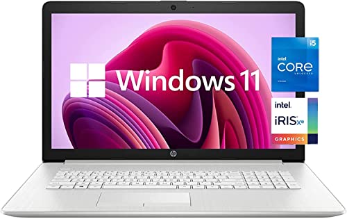 HP 2022 Newest 17.3" FHD IPS Display Laptop, Intel Core i5-1135G7 (Beats i7-1065G7) , 16GB RAM | 512GB PCIe SSD, Backlit Keyboard , WiFi 5, Webcam, Windows 11 - Silver