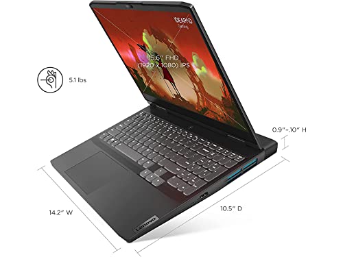 Lenovo 2023 IdeaPad Gaming 3 15.6" 120Hz Gaming Laptop, AMD Ryzen 5 6600H, 32GB RAM, 2TB PCIe SSD, NVIDIA GeForce RTX 3050, Backlit Keyboard, Onyx Gray, Windows 11, 32GB SnowBell USB Card