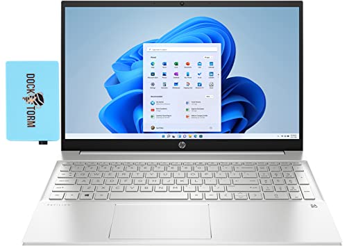 HP Newest Pavilion 15.6" FHD IPS Home & Business Laptop 12th Gen (Intel i7-1255U 10-Core, 16GB RAM, 512GB SSD, Intel Iris Xe, WiFi 6, Bluetooth 5.2, Webcam, Win 11 Home) with Hub