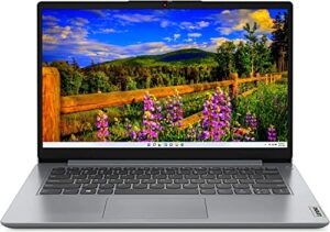 lenovo 2023 newest ideapad 1i laptop, 14 inch hd display, intel quad-core processor, 4gb ram, 256gb storage, wi-fi 6, bluetooth, cloud grey, windows 11 home in s mode, bundle with jawfoal