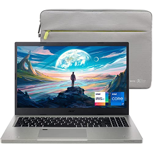 Acer Aspire Vero Business Laptop, 15.6" FHD IPS 100% sRGB-Display, Intel Core i7-1195G7, Intel Iris Xe Graphics, Wi-Fi 6, Backlit Keyboard, Fingerprint, Vero-Sleeve, Win 11 (24GB DDR4, 1TB PCIe SSD)