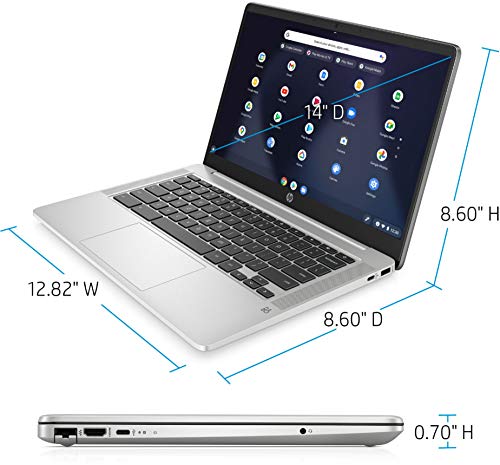 HP Chromebook 14 14" FHD Laptop Computer/ for Education or Student/ Intel Celeron N4000/ 4GB DDR4/ 64GB eMMC/ 11+ Hrs Battery/ Webcam/ Chrome OS/ Work from Home