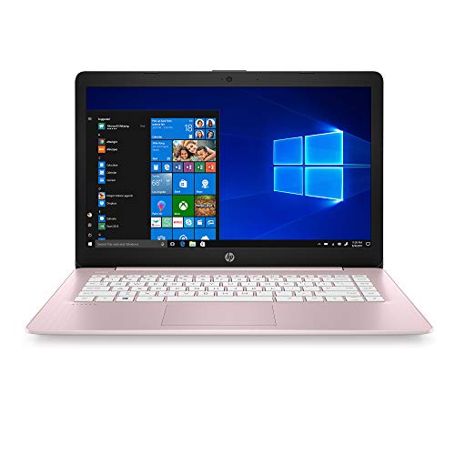 2021 HP Stream 14 inch Laptop, Intel Celeron N4020 Processor, 4GB RAM, 64GB eMMC, WiFi, Bluetooth, Webcam, HDMI, Windows 10 S with Office 365 for 1 Year + Fairywren Card (Rose Pink)