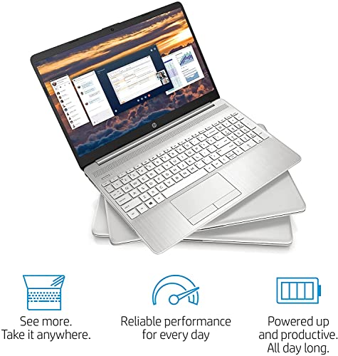 HP Laptop 15.6 HD Touchscreen for Business 2022, Intel Core i5-1135G7 (Beat i7-1065G7), 16GB RAM, 1TB SSD, Backlit Keyboard, HDMI, WiFi, Webcam, Windows 10 + CUE Accessories, Silver, 15-DW