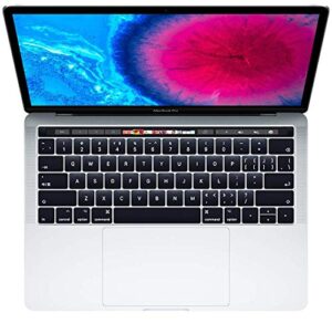 apple laptop macbook pro mpxv2ll/a, 13.3in with touch bar, intel core-i5 3.1ghz, 16gb memory, 256gb ssd, silver (renewed)