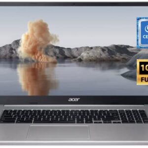 2022 Flagship Acer Chromebook Light Laptop, 17.3" FHD 1080p Widescreen, Intel Celeron N4500 (Upto 2.8GHz), 4GB RAM, 64GB eMMC, Webcam, UHD Graphic, WiFi 6,10+ Hours Battery,Chrome OS +HubxcelAccessory