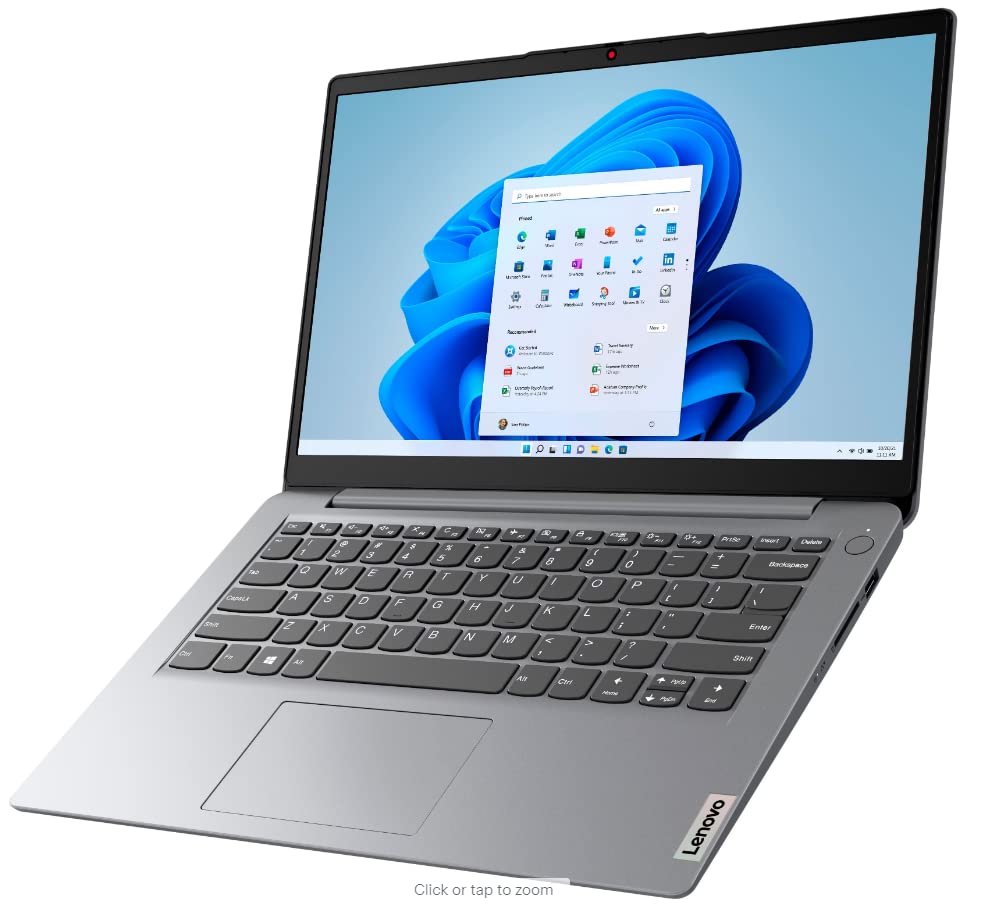 Lenovo IdeaPad 1i 14 Laptop, 14.0" HD Display, Intel Celeron DualCore N4020, 4GB RAM, 96GB Storage ( 64GB eMMC + 32GB Card), 1-Year Microsoft 365, WiFi 6, Long Battery Life, Win 11, TiTac Card