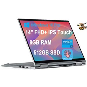 lenovo thinkpad x1 yoga gen 6 2-in-1 laptop 14″ fhd+ ips touchscreen (400 nits) 11th gen intel quad-core i5-1135g7 (beats i7-10510u) 8gb ram 512gb ssd fingerprint pen win10pro + hdmi cable