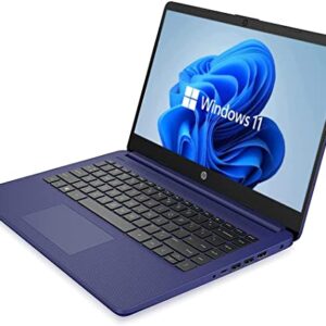 2022 HP 14" HD Laptop, Windows 11, Intel Celeron Dual-Core Processor Up to 2.80GHz, 4GB RAM, 64GB SSD, Chromes OS, Cobalt Blue (Renewed)