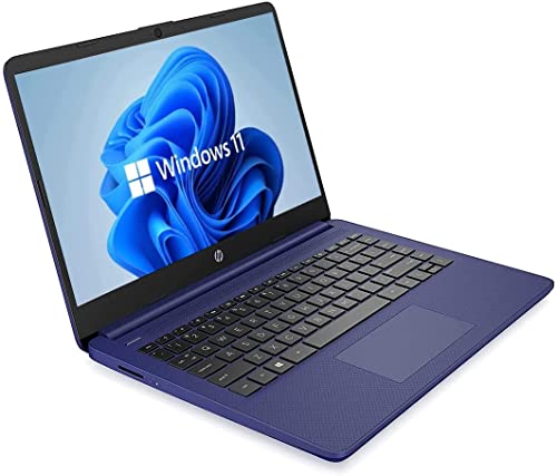 2022 HP 14" HD Laptop, Windows 11, Intel Celeron Dual-Core Processor Up to 2.80GHz, 4GB RAM, 64GB SSD, Chromes OS, Cobalt Blue (Renewed)