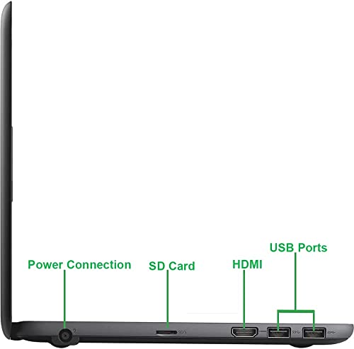 Dell Chromebook 3180 Laptop PC, Intel Celeron N3060 Processor, 4GB Ram, 64GB Solid State Drive, Wi-Fi | Bluetooth, HDMI, USB 3.1 Gen 1, Web Camera, Chrome OS (Renewed) (Non-Touch)