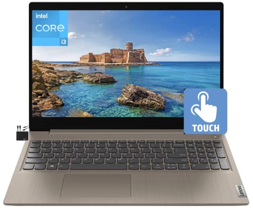 Lenovo 2022 Newest IdeaPad 3 15.6" HD Touchscreen Laptop Computer, Intel Dual Core i3-1115G4 (Upto 4.1GHz,Beats i5-1030G7), 12GB RAM, 256GB SSD, UHD Graphics,Webcam, 7+ Hours, Win 11 S +MarxsolCable