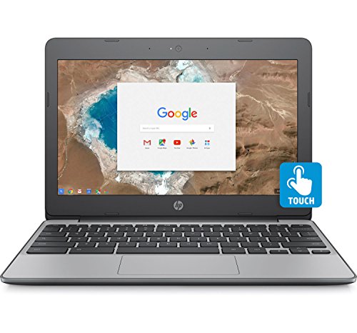 HP Chromebook 11.6in HD Touch Screen with IPS, Celeron N3060 @ 1.6GHz, 4GB RAM, 16GB eMMC, Gray (Renewed)