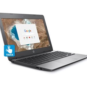 HP Chromebook 11.6in HD Touch Screen with IPS, Celeron N3060 @ 1.6GHz, 4GB RAM, 16GB eMMC, Gray (Renewed)