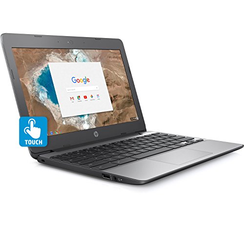 HP Chromebook 11.6in HD Touch Screen with IPS, Celeron N3060 @ 1.6GHz, 4GB RAM, 16GB eMMC, Gray (Renewed)