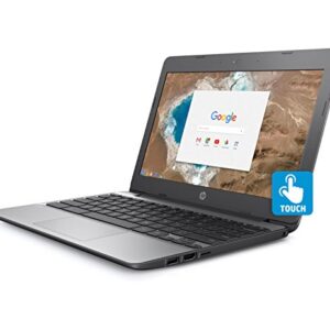 HP Chromebook 11.6in HD Touch Screen with IPS, Celeron N3060 @ 1.6GHz, 4GB RAM, 16GB eMMC, Gray (Renewed)