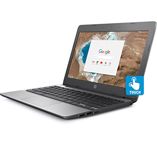 HP Chromebook 11.6in HD Touch Screen with IPS, Celeron N3060 @ 1.6GHz, 4GB RAM, 16GB eMMC, Gray (Renewed)