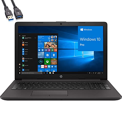 HP ProBook 255 G7 15.6" Business Laptop Computer, AMD Athlon Silver 3050U Up to 3.2GHz, 8GB DDR4 RAM, 256GB SSD, 802.11AC WiFi, Bluetooth 4.2, Dark ash Silver, Windows 10 Pro, BROAG Extension Cable