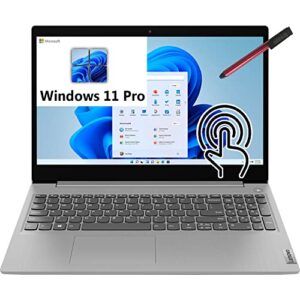 2022 lenovo ideapad 3i 15.6″ touchscreen business laptop computer, intel core i3-1115g4 (beat i5-10210u), 12gb ddr4 ram, 512gb pcie ssd, wifi 6, bt 5.0, grey, windows 11 pro s, broag 64gb flash stylus