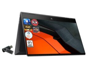 hp envy x360 2-in-1 convertible business laptop, 15.6” fhd touchscreen, amd ryzen 7 5700u, windows 11 pro, 16gb ram, 512gb ssd, backlit keyboard, fingerprint reader, long battery life, tech deal usb