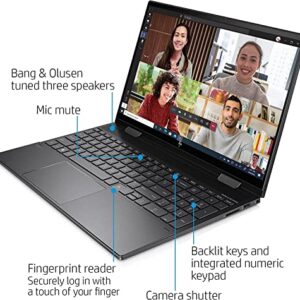 HP Envy x360 2-in-1 Convertible Business Laptop, 15.6” FHD Touchscreen, AMD Ryzen 7 5700U, Windows 11 Pro, 16GB RAM, 512GB SSD, Backlit Keyboard, Fingerprint Reader, Long Battery Life, Tech Deal USB