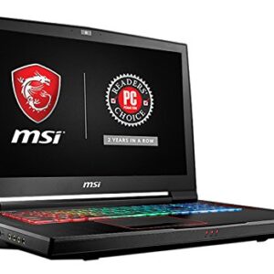 MSI GT73VR Titan PRO-1005 17.3" 120Hz 5ms Hardcore Gaming Laptop i7-7700HQ GTX 1080 8G 16GB 512GB SSD + 1TB, Black-Red