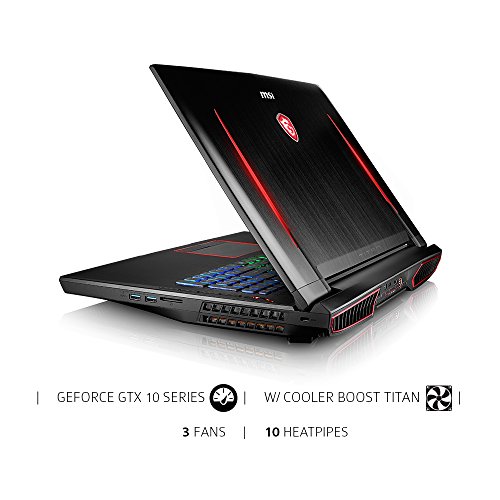 MSI GT73VR Titan PRO-1005 17.3" 120Hz 5ms Hardcore Gaming Laptop i7-7700HQ GTX 1080 8G 16GB 512GB SSD + 1TB, Black-Red