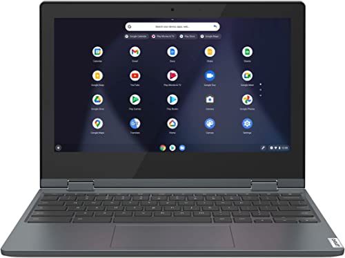 2022 lenovo Flex 3 Chromebook 11.6" 2-in-1 HD Touchscreen Laptop, Intel Celeron N4020 Processor, 4GB RAM, 64GB eMMC Flash Memory, HD Webcam, Chrome OS, Abyss Blue, 128GB Snowbell USB Card