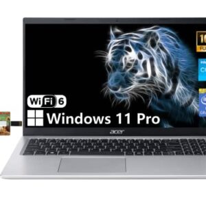 Acer Aspire 5 Business Laptop, 15.6" FHD IPS Display, 11th Gen Intel Core i3-1115G4, Windows 11 Pro, 12GB RAM, 256GB SSD, WIFI 6, Type-C, HDMI, Alexa built-in, Long Battery Life, 32GB PC Mall USB Card