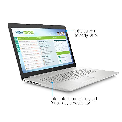 2020 New HP 17-by3063st 17.3" HD+ Display Notebook, Intel i3-1005G1, 8GB Memory, 128GB SSD + 1TB Hard Drive, Windows 10, Silver