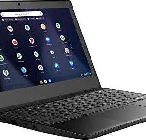 Lenovo 2022 Newest Lightweight Chromebook 3 11.6'' HD Screen Laptop Business Student, Intel Celeron N4020 Dual-Core, up to 2.8 GHZ, 4GB RAM, 64GB eMMC Storage, WiFi 5, Chrome OS +MarxsolCables, Black