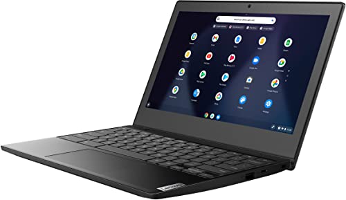 Lenovo 2022 Newest Lightweight Chromebook 3 11.6'' HD Screen Laptop Business Student, Intel Celeron N4020 Dual-Core, up to 2.8 GHZ, 4GB RAM, 64GB eMMC Storage, WiFi 5, Chrome OS +MarxsolCables, Black