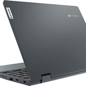 Lenovo IdeaPad Flex 3 11.6" HD 2-in-1 Touchscreen Chromebook (Intel Celeron N4020, 4GB RAM, 128GB (64GB eMMC + 64GB SD Card), Webcam) Convertible Home Education Laptop, IST Computers Pen, Chrome OS