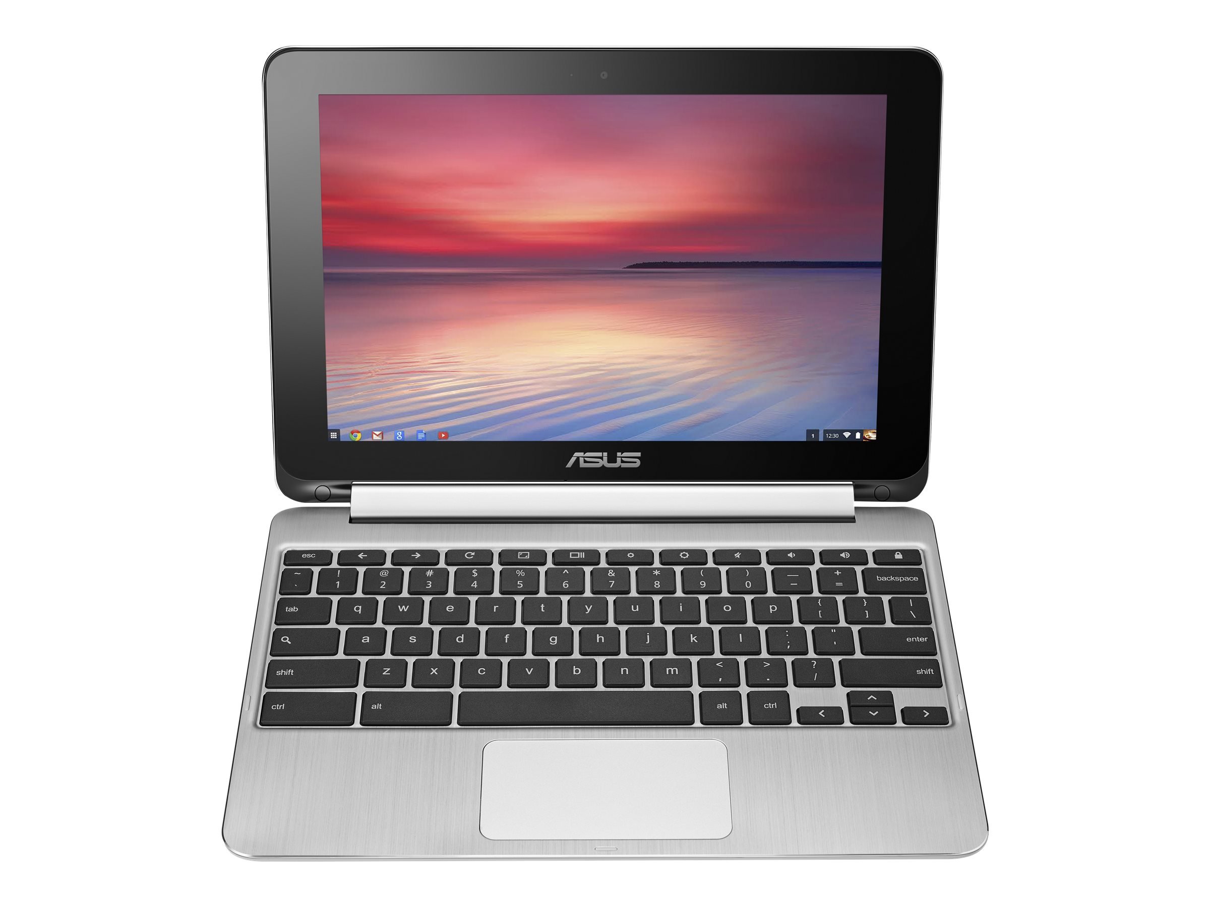 ASUS C100PA-DB02 10.1-inch Touch Chromebook Flip (1.8GHz, 4GB Memory, 16GB eMMC, Google OS), All Metal Body