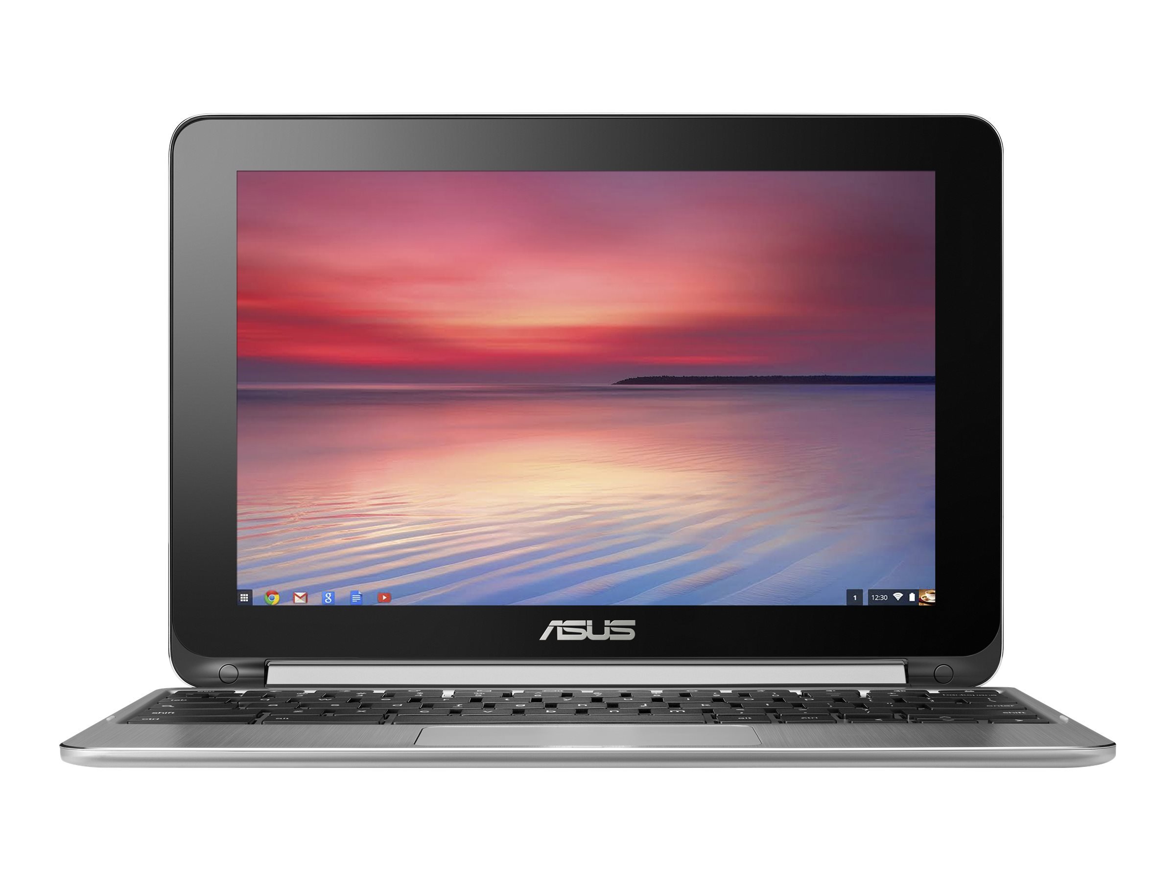 ASUS C100PA-DB02 10.1-inch Touch Chromebook Flip (1.8GHz, 4GB Memory, 16GB eMMC, Google OS), All Metal Body