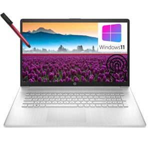 hp [windows 11] 17 laptop computer, 17.3″ hd+ touchscreen, intel quad-core i7-1165g7 up to 4.7ghz, 16gb ddr4 ram, 512gb pcie ssd, wifi 6, bluetooth 5.0, type-c, backlit keyboard, 64gb flash stylus
