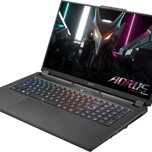 CUK AORUS 17H by Gigabyte 17 Inch Gamer Notebook (NVIDIA GeForce RTX 4080, 14-Core Intel Core i7-13700H, 32GB DDR5 RAM, 2TB Gen4 NVMe SSD, 17.3" FHD 360Hz, Windows 11 Home) Gaming Laptop Computer