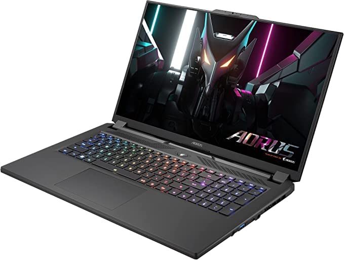 CUK AORUS 17H by Gigabyte 17 Inch Gamer Notebook (NVIDIA GeForce RTX 4080, 14-Core Intel Core i7-13700H, 32GB DDR5 RAM, 2TB Gen4 NVMe SSD, 17.3" FHD 360Hz, Windows 11 Home) Gaming Laptop Computer