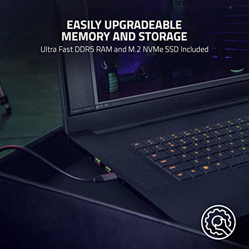 Razer Blade 17 Gaming Laptop: NVIDIA GeForce RTX 3070 Ti - 12th Gen Intel 14-Core i7 CPU - 17.3" QHD 240Hz - 16GB DDR5 RAM, 1TB PCIe SSD - Windows 11 - Chroma RGB - Thunderbolt 4 - SD Card Reader