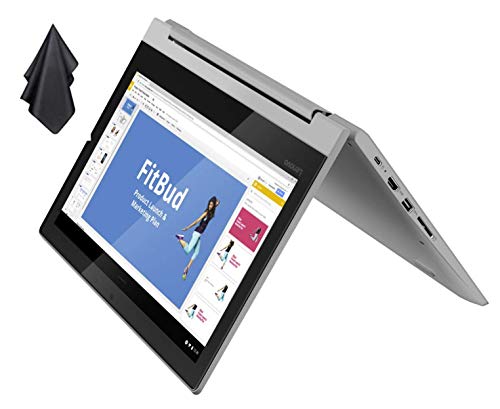 2021 Newest Lenovo Flex 3 2-in-1 Convertible Chromebook, 11.6" HD Touchscreen, MediaTek MT8173C CPU, 4GB RAM, 32GB eMMC, PowerVR Graphics, Dolby Audio, HD Webcam, Chrome OS, Grey + Oydisen Cloth