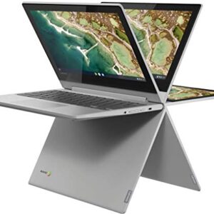 2021 Newest Lenovo Flex 3 2-in-1 Convertible Chromebook, 11.6" HD Touchscreen, MediaTek MT8173C CPU, 4GB RAM, 32GB eMMC, PowerVR Graphics, Dolby Audio, HD Webcam, Chrome OS, Grey + Oydisen Cloth